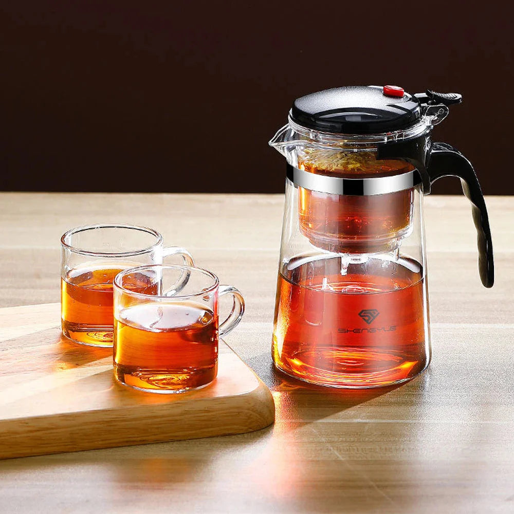 Teekanne für Tee mit Sieb Glas Teekanne Hitzebeständige Teekanne | Brehn