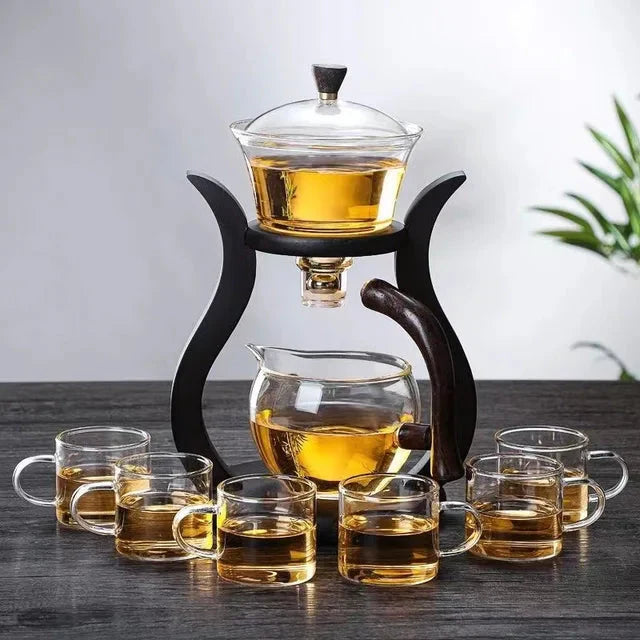 Teeset Halbautomatische Teekanne mit Infuser Magnetischer Schalter Glaswaren | Brehn