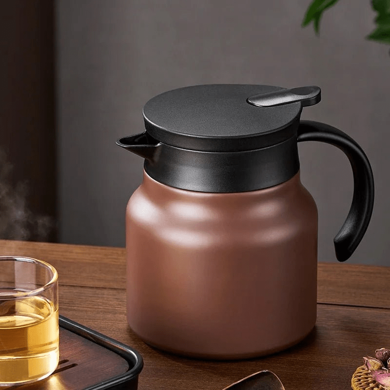 TeaLuxe – Isolierte Teekanne mit Edelstahl- und Keramiksieb für heißen oder kalten Tee