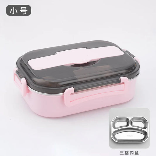 Vivolux Bento-Lunchbox aus 304 Edelstahl mit Trennfächern – 1 bis 1,5 L, Rosa oder Blau