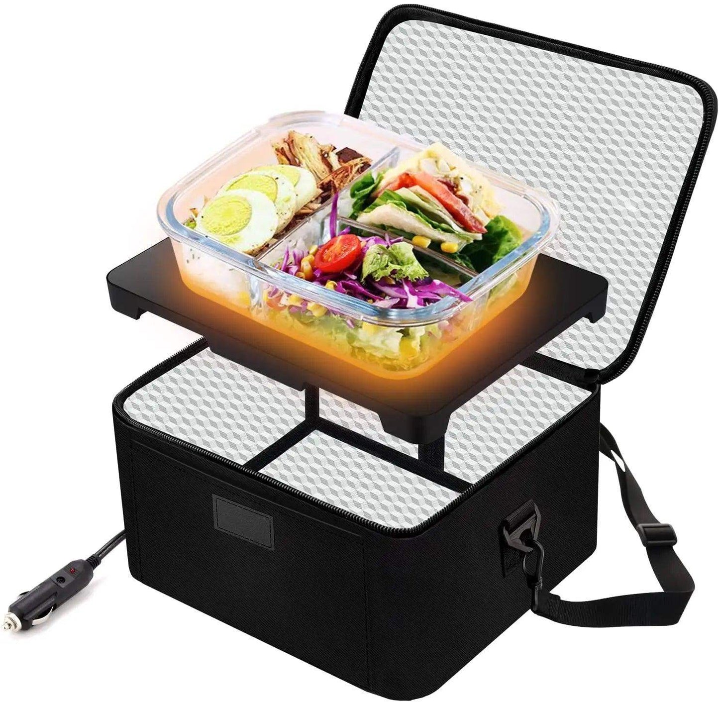 HeatGo Pro – Elektrischer tragbarer Lebensmittelwärmer Lunchbox mit 3-in-1 Anschluss | Brehn