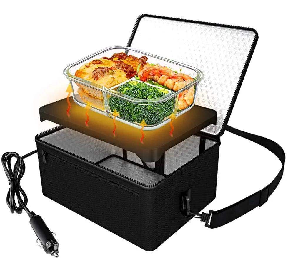 HeatGo Pro – Elektrischer tragbarer Lebensmittelwärmer Lunchbox mit 3-in-1 Anschluss | Brehn