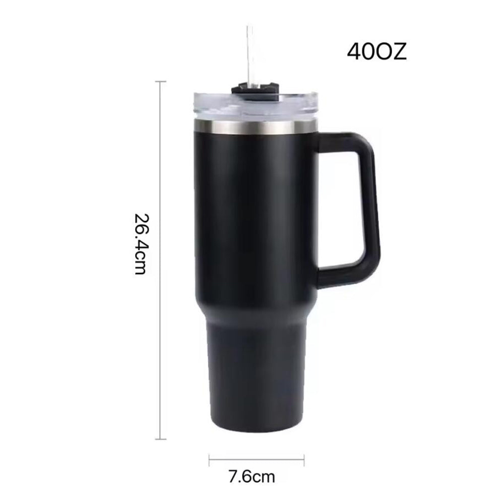 Tumbler Thermobecher 1200 ml mit Griff, Deckel und Strohhalm | Brehn