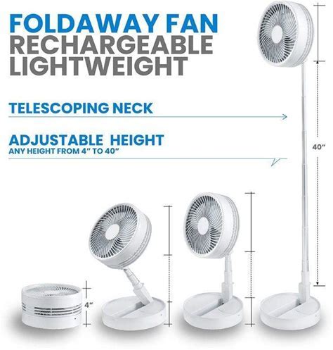 Tragbarer wiederaufladbarer faltbarer Tischventilator | Brehn