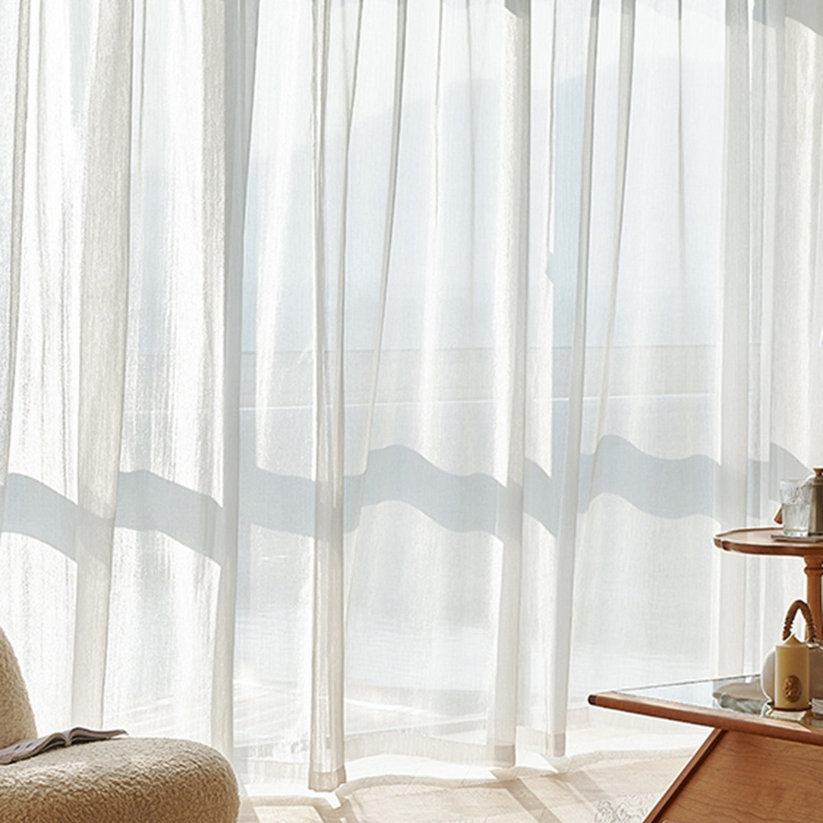 Transparente Leinen-Vorhänge, Leicht und Modern für Wohnzimmer | Brehn