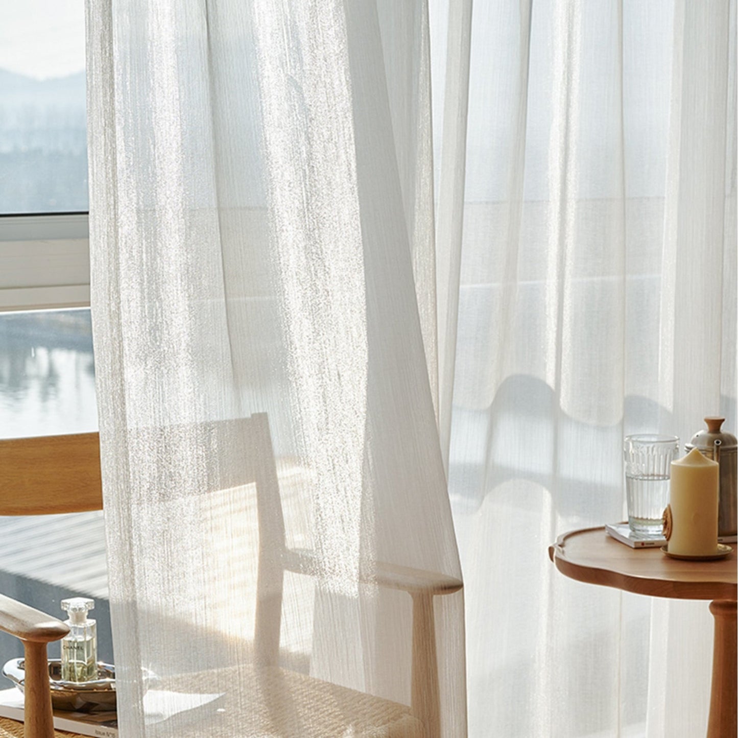 Transparente Leinen-Vorhänge, Leicht und Modern für Wohnzimmer | Brehn