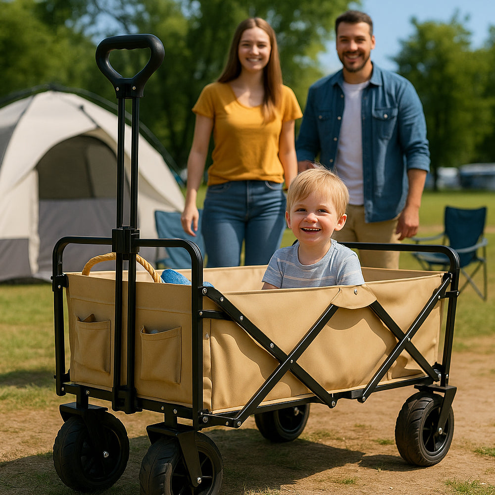 Bollerwagen, großes Modell - klappbar - für jedes Gelände | Brehn