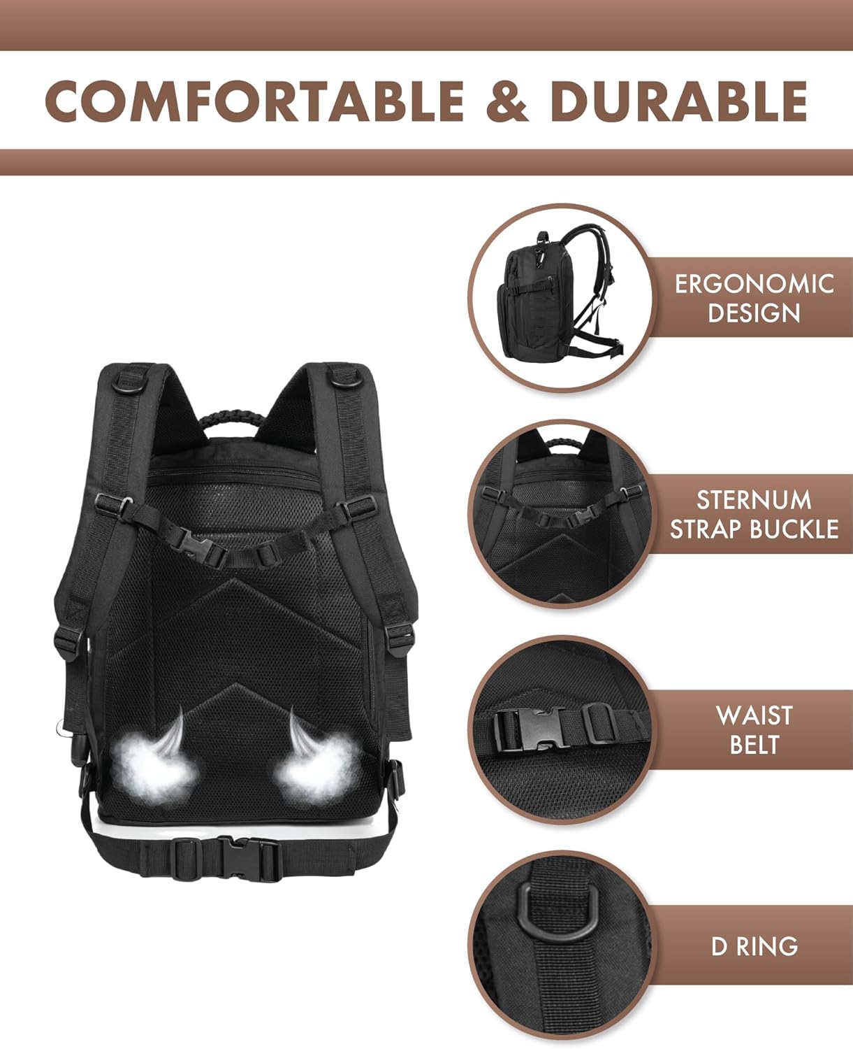 35L Outdoor Tactical Backpack mit Molle-System und Laptop-Aufbewahrung | Brehn