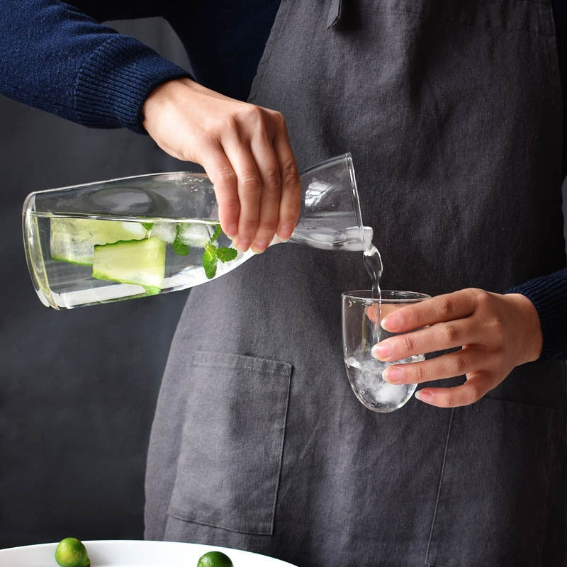 Transparente Glasbecher Kreative Glas Hitze- und Kältebeständige Wasserkanne | Brehn
