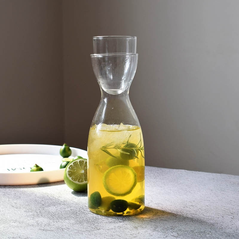 Transparente Glasbecher Kreative Glas Hitze- und Kältebeständige Wasserkanne | Brehn