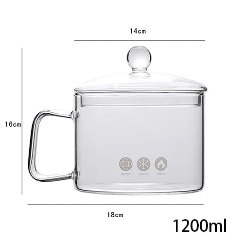 Transparenter Glas-Suppentopf Haushaltsküche Kochsaucepfanne Kochgeschirr | Brehn