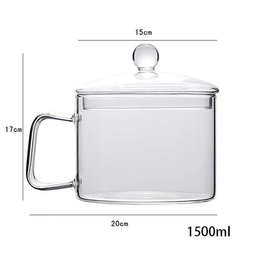 Transparenter Glas-Suppentopf Haushaltsküche Kochsaucepfanne Kochgeschirr | Brehn