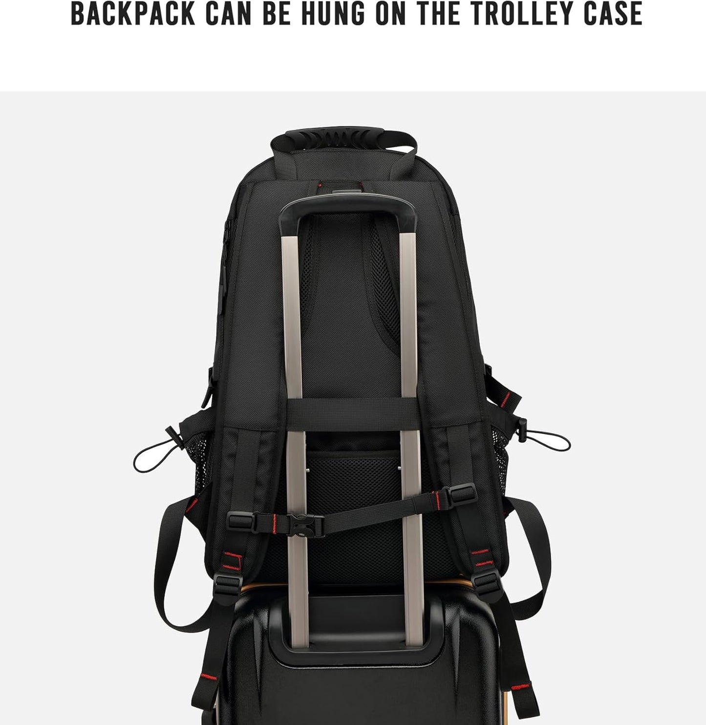 60L wasserdichter Reise-Laptop-Rucksack mit USB-Anschluss und Schuhfach | Brehn
