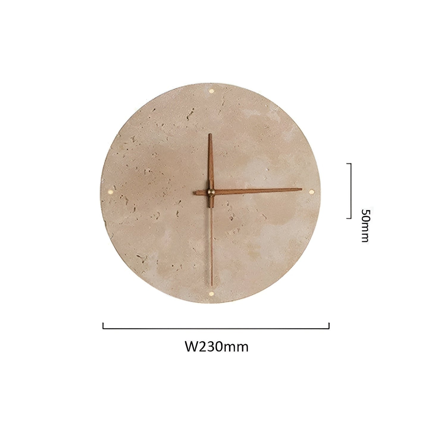 Travertin-Wanduhr mit LED-Beleuchtung – Minimalistisch & Dekorativ | Hochwertige Natursteinuhr