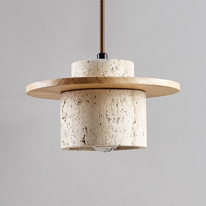 Brehn | Travertin Pendelleuchte für natürlichen Luxus - StoneGlow