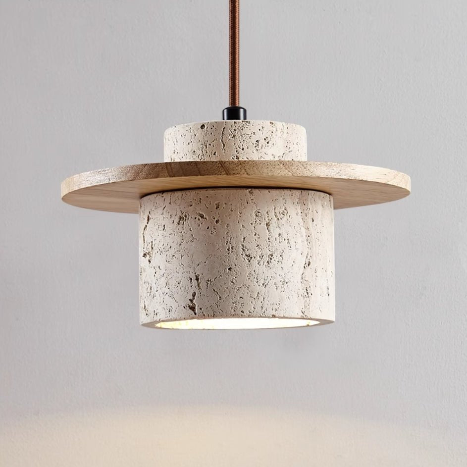 Brehn | Travertin Pendelleuchte für natürlichen Luxus - StoneGlow