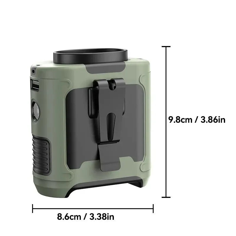 10000mAh Tragbarer Outdoor Taillenventilator – Hängender Hals & Starker Wind mit Powerbank & LED-Beleuchtung | Brehn