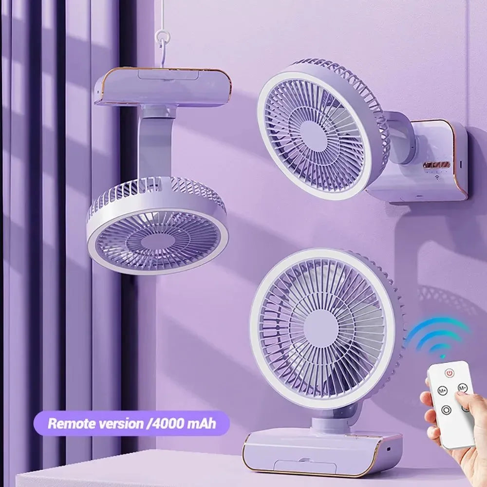 4000mAh Tragbarer Klimaanlagenventilator – Multi-Modus Stiller Kühlventilator für Zuhause & Camping | Brehn