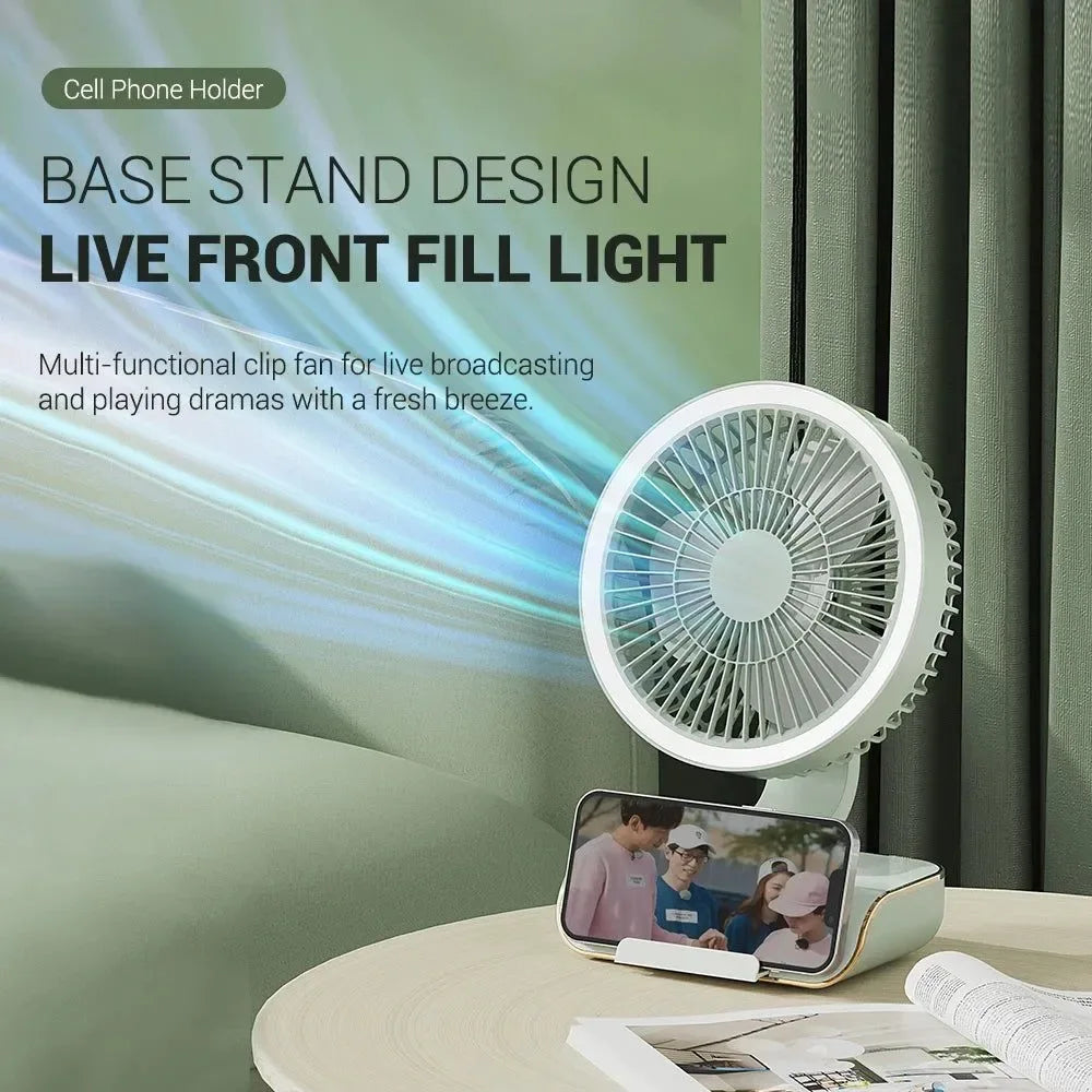 4000mAh Tragbarer Klimaanlagenventilator – Multi-Modus Stiller Kühlventilator für Zuhause & Camping | Brehn