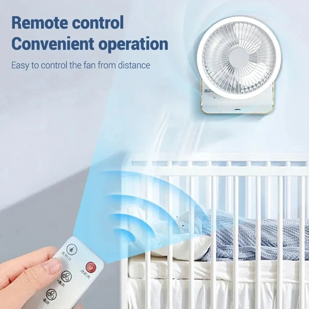 4000mAh Tragbarer Klimaanlagenventilator – Multi-Modus Stiller Kühlventilator für Zuhause & Camping | Brehn