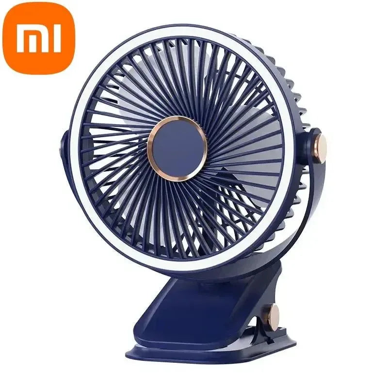 8000mAh Clip-on Ventilator 3 Geschwindigkeiten Leiser Wiederaufladbarer Desktop Tragbarer Luftzirkulator Kabelloser Ventilator | Brehn