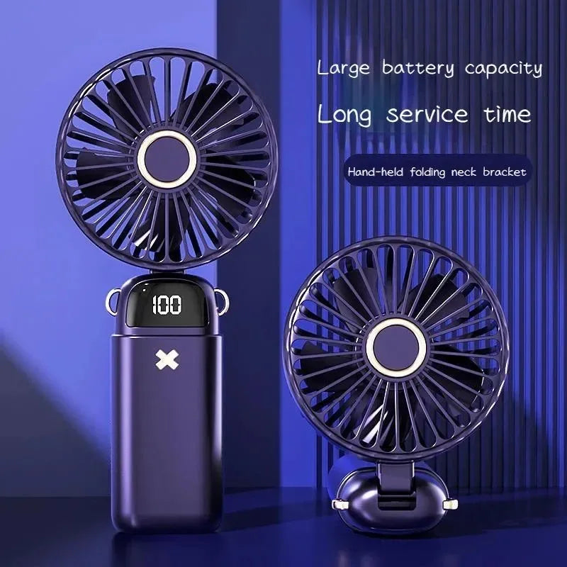 Aromatherapy Handheld Mini Fan – Foldable, Portable & USB Rechargeable - Trekker Essentials