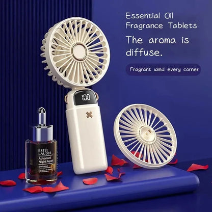 Aromatherapie Handheld Mini Ventilator – Foldbar, Tragbar & USB Wiederaufladbar | Brehn