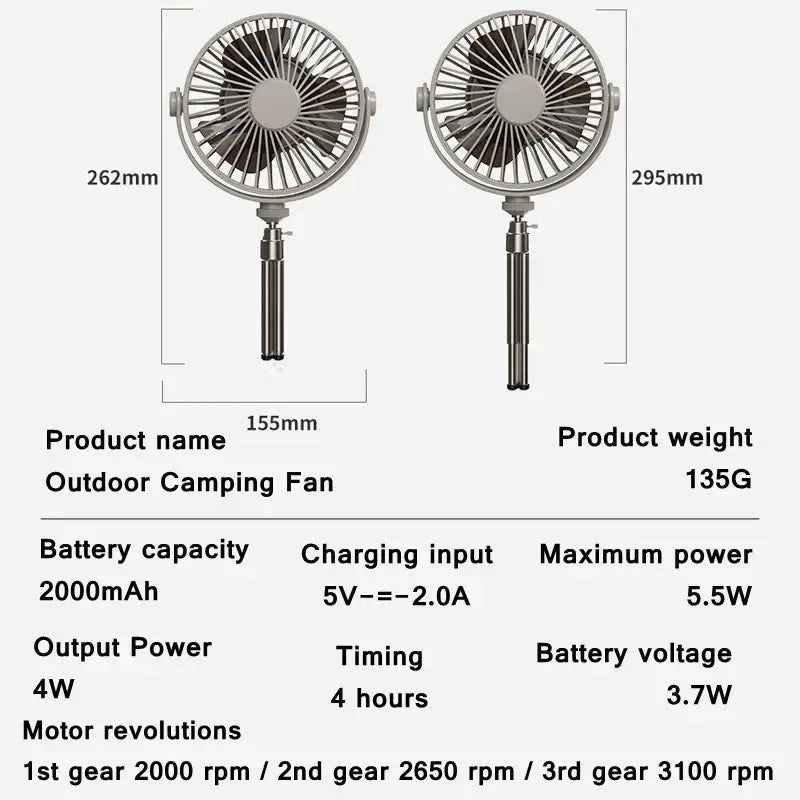 Multifunktionaler Home Outdoor Camping Deckenventilator | Brehn