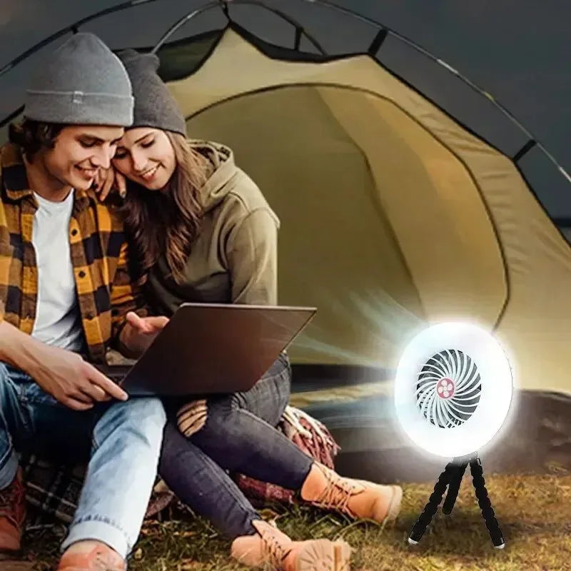 Multifunktionales Camping-Werkzeug - TYPE-C/Solarbetriebenes Lade-LED Camping Licht Ventilator | Brehn
