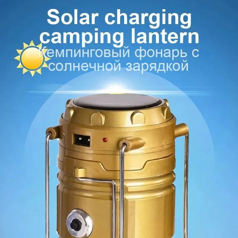 Multifunktionales Led Campinglicht Wiederaufladbare Campinglampe Solarstromladung Tragbarer Ventilator Laterne Notbeleuchtung im Freien | Brehn