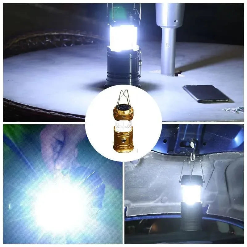 Multifunktionales Led Campinglicht Wiederaufladbare Campinglampe Solarstromladung Tragbarer Ventilator Laterne Notbeleuchtung im Freien | Brehn