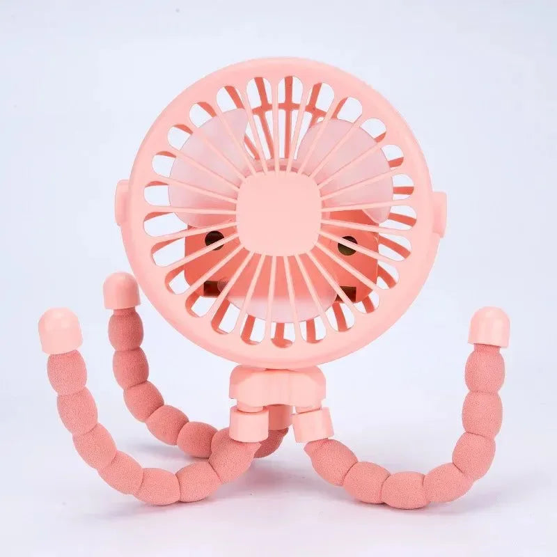 Portabler Octopus Ventilator – Flexibler, vielseitig einsetzbarer USB Ventilator für Reisen, Büro & Camping | Brehn