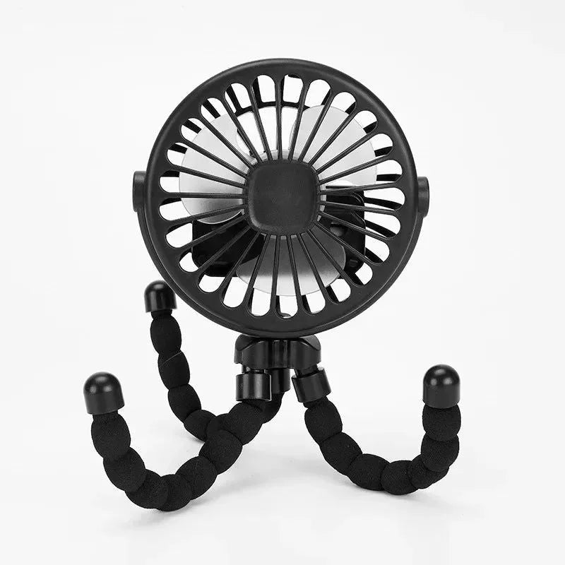 Portabler Octopus Ventilator – Flexibler, vielseitig einsetzbarer USB Ventilator für Reisen, Büro & Camping | Brehn