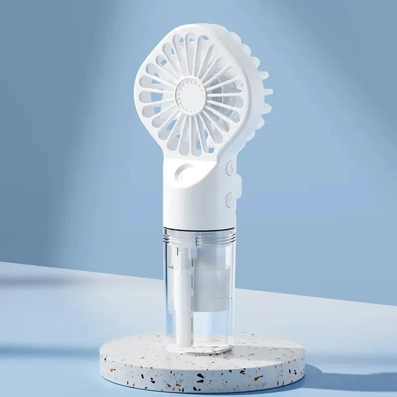 Tragbarer wiederaufladbarer Handmistventilator - Batterie betriebenes USB Mini-Klimagerät für Reisen und Outdoor-Nutzung | Brehn