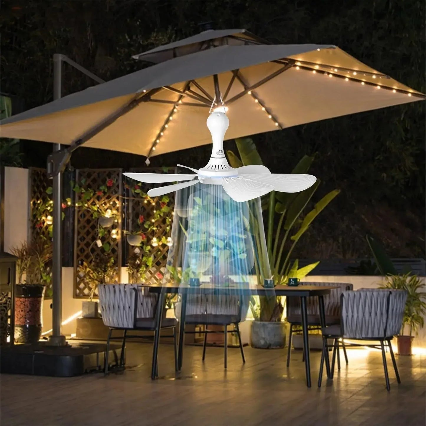 USB-betriebener 6-Blatt-Deckenventilator mit Fernbedienung – Leiser Hängev fan für Camping & Schlafzimmer | Brehn