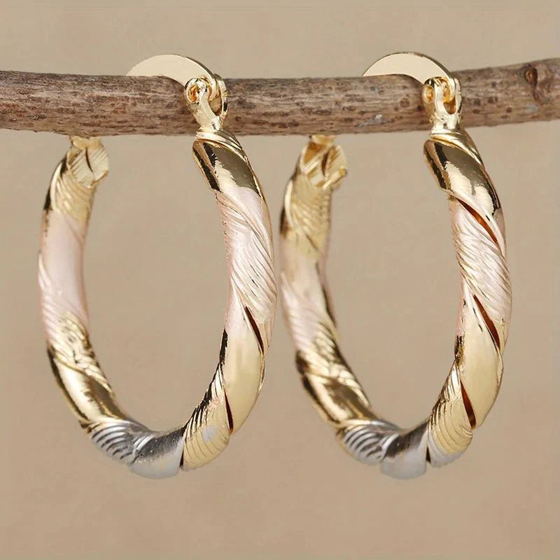 Brehn | Triple Contrast Wickel-Hoops Ohrringe