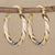 Brehn | Triple Contrast Wickel-Hoops Ohrringe
