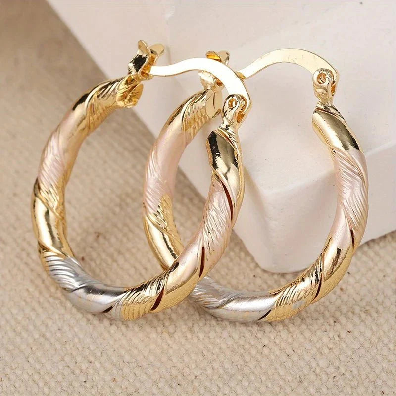 Brehn | Triple Contrast Wickel-Hoops Ohrringe