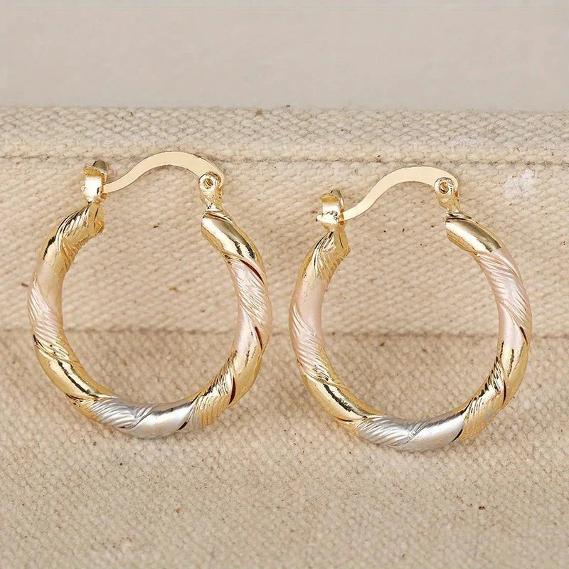 Brehn | Triple Contrast Wickel-Hoops Ohrringe