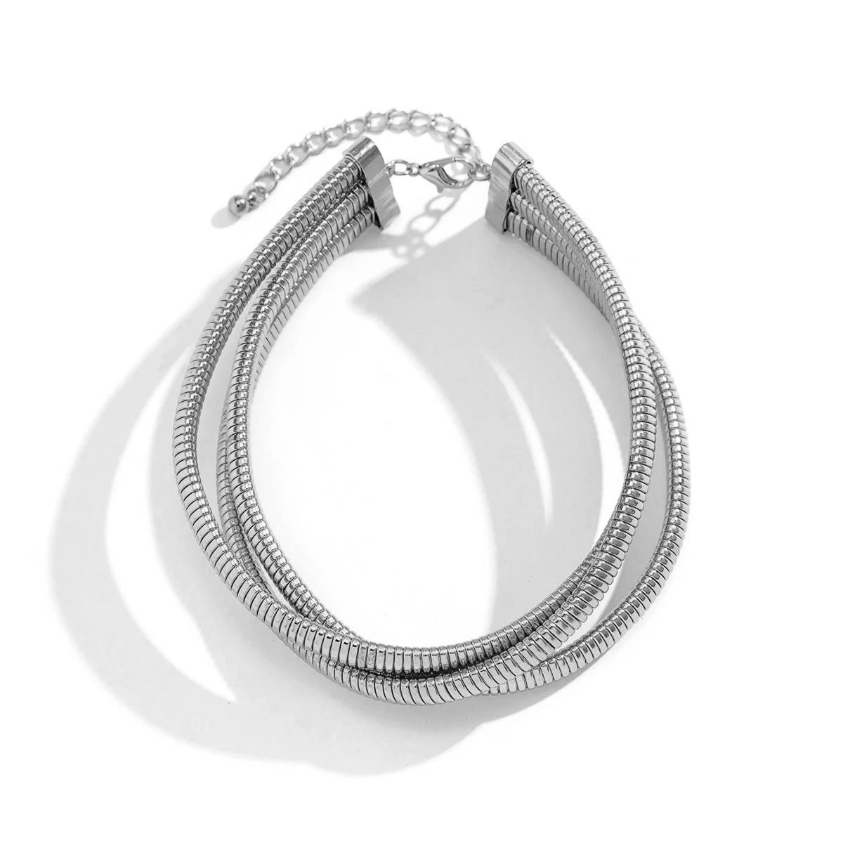 Brehn | Dreilagiger gestapelter Chunky Choker Halskette