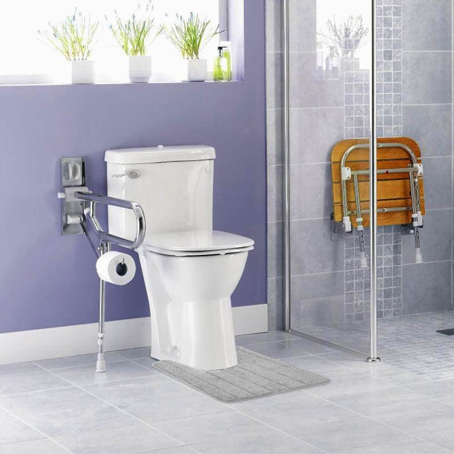 U-förmige, rutschfeste Toilettenmatte