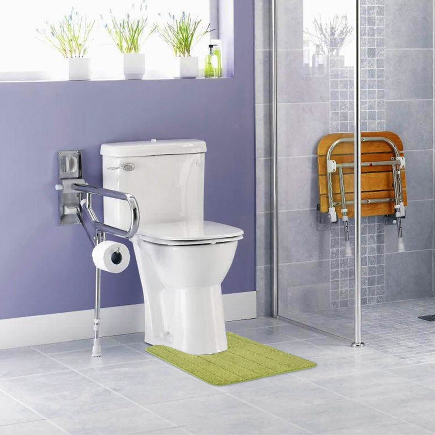 U-förmige, rutschfeste Toilettenmatte
