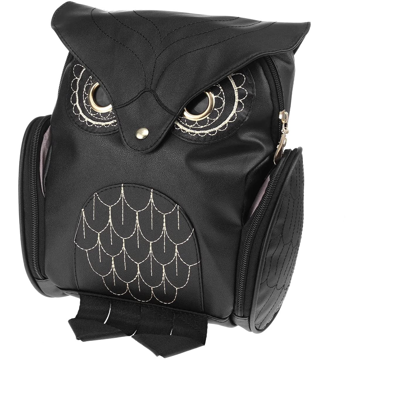 PU-Leder Eulenprint-Rucksack für Damen – Mehrfach-Taschen-Design | Brehn