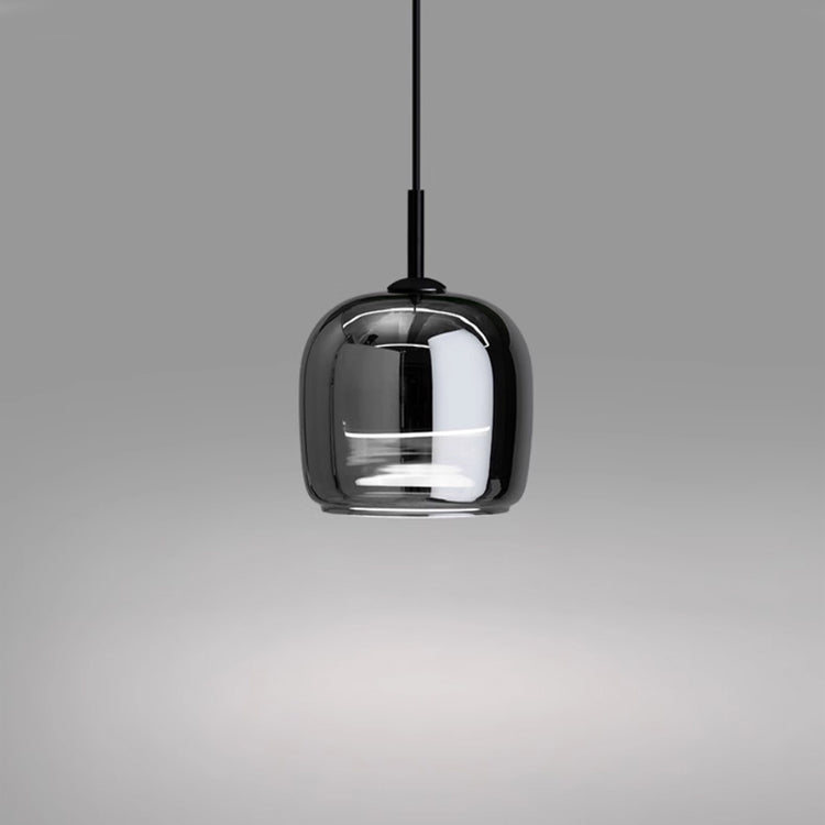 Brehn | MidnightShine Lampe - Modernes schwarzes Glas Design Pendelleuchte
