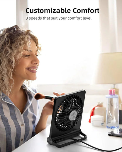 Ultra Leiser USB Tischventilator - Leistungsstark - Kompakt - Energiesparend | Brehn