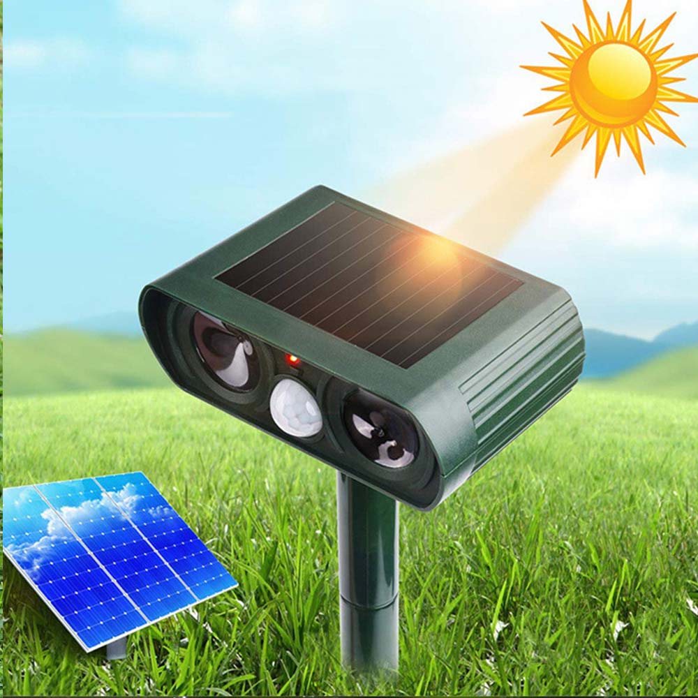 Brehn | AviGuard Luxe Solar Ultraschall-Abschreckung | Effektive Abschreckung von Vögeln und Tieren für ruhige Außenbereiche
