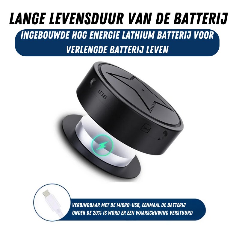 Brehn UltraTrack | Magnetischer Mini-GPS-Tracker | Echtzeit-Ortung & Cloud-Logging | 500mAh Akku mit Low-Power-Alarm | GPS/LBS Dual-Mode | Diebstahl- & Vibrationsalarm