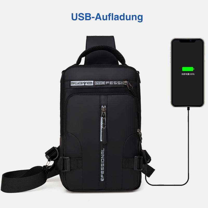 Umhängetasche mit USB-Ladegerät | Brehn