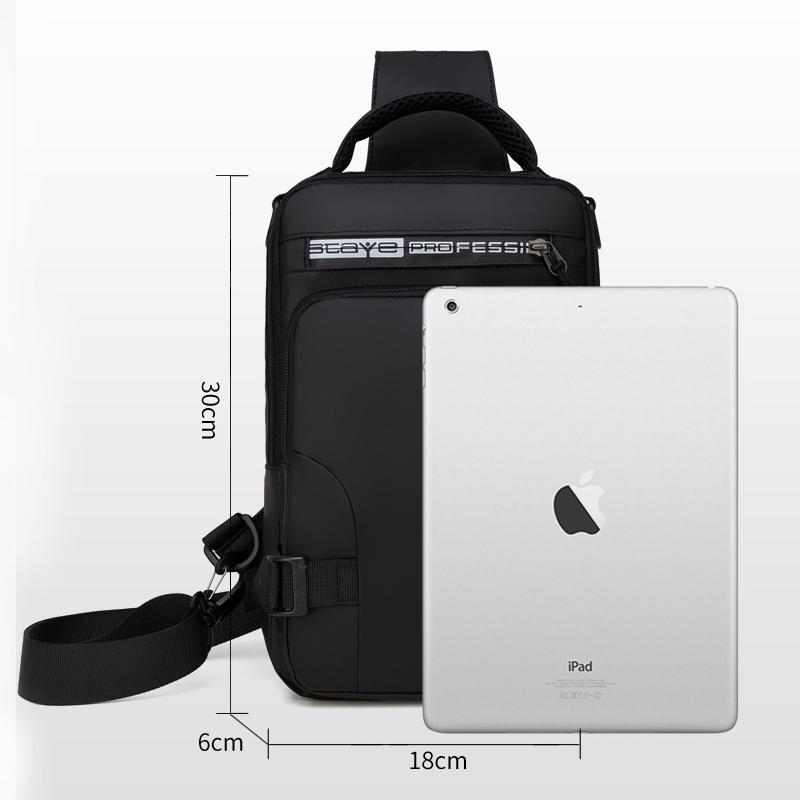 Umhängetasche mit USB-Ladegerät | Brehn