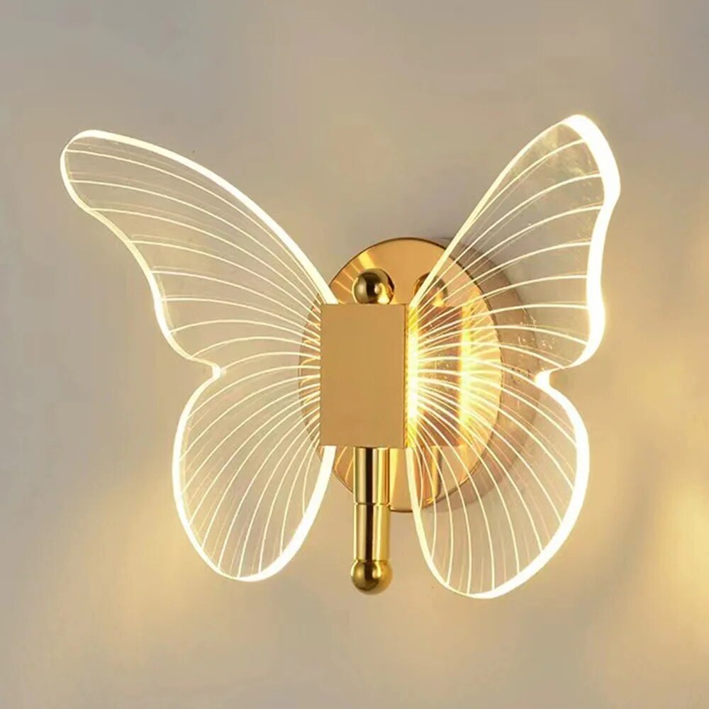 Moderne Schmetterling Wandleuchte – Elegante LED Wandbeleuchtung für Wohnzimmer oder Schlafzimmer | Brehn